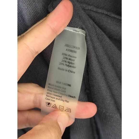 Universal Standard Long Line Knee Length Open Cardigan Sweater Size 2XS Gray - Picture 6 of 6